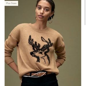 Anthropologie Reindeer Sweater